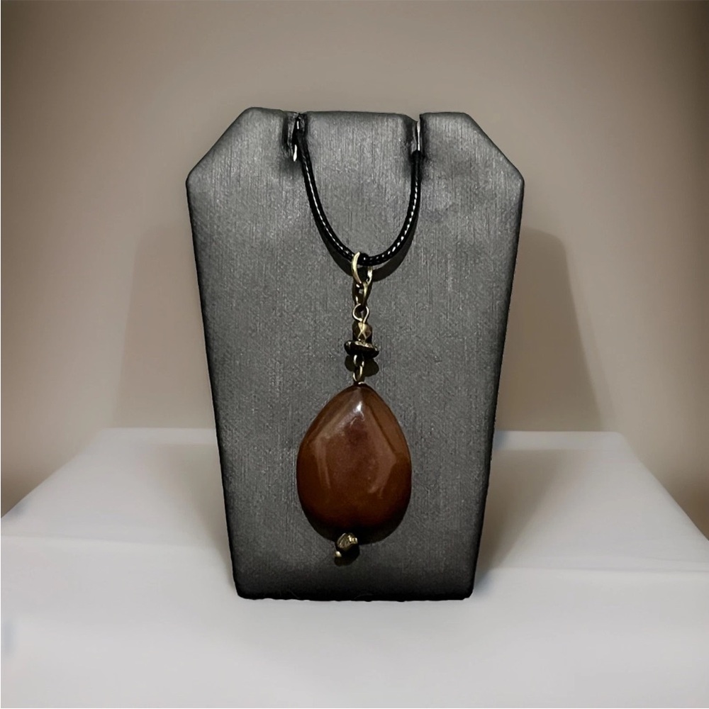 Wicca Ritual and Protection Agate Bead Necklace With Leather Cord. Witchy, Magic